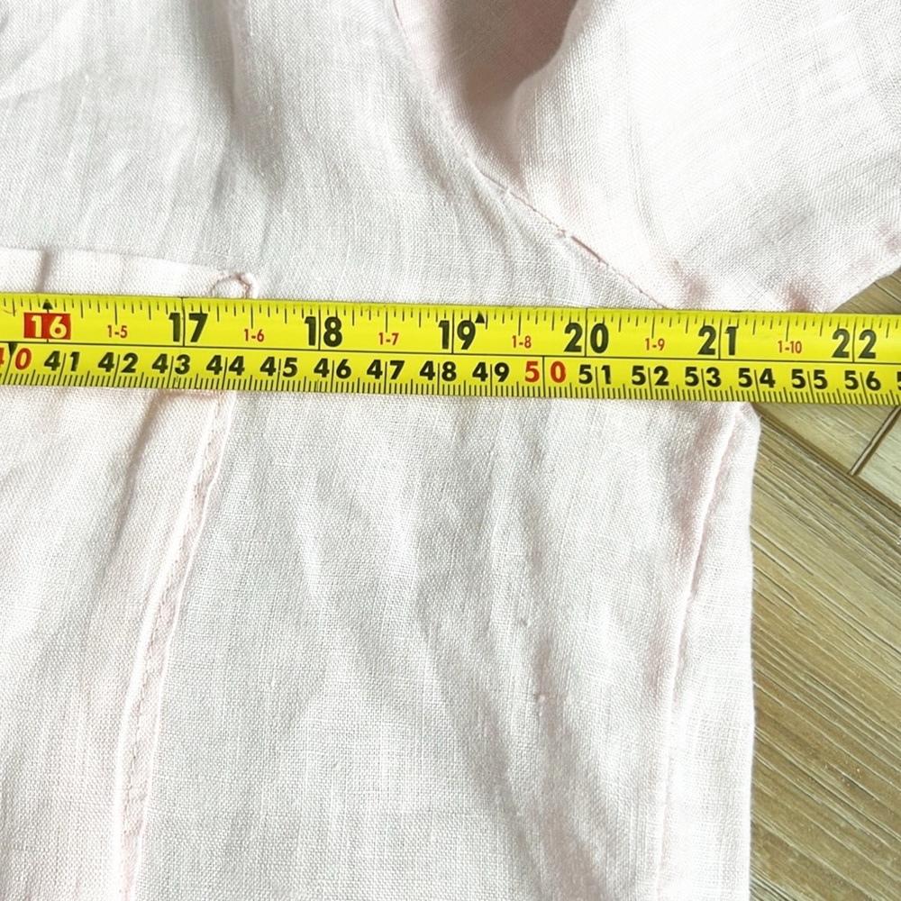 Side Stitch 10”% Linen Blouse - Picture 12 of 13